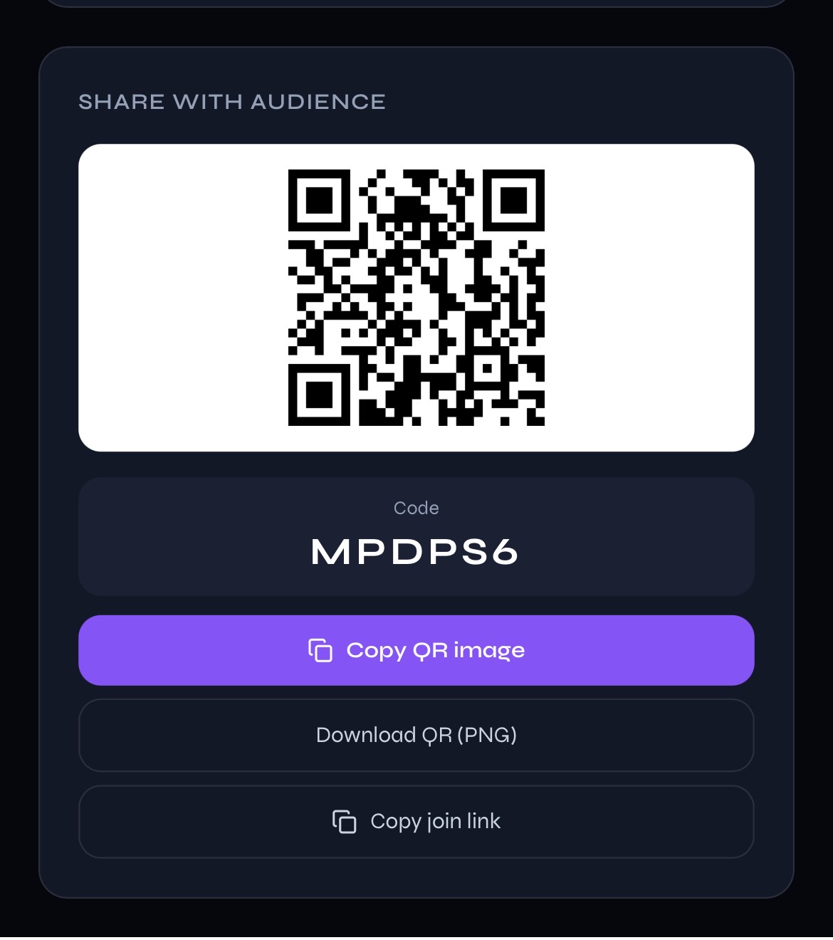 Share with your audience